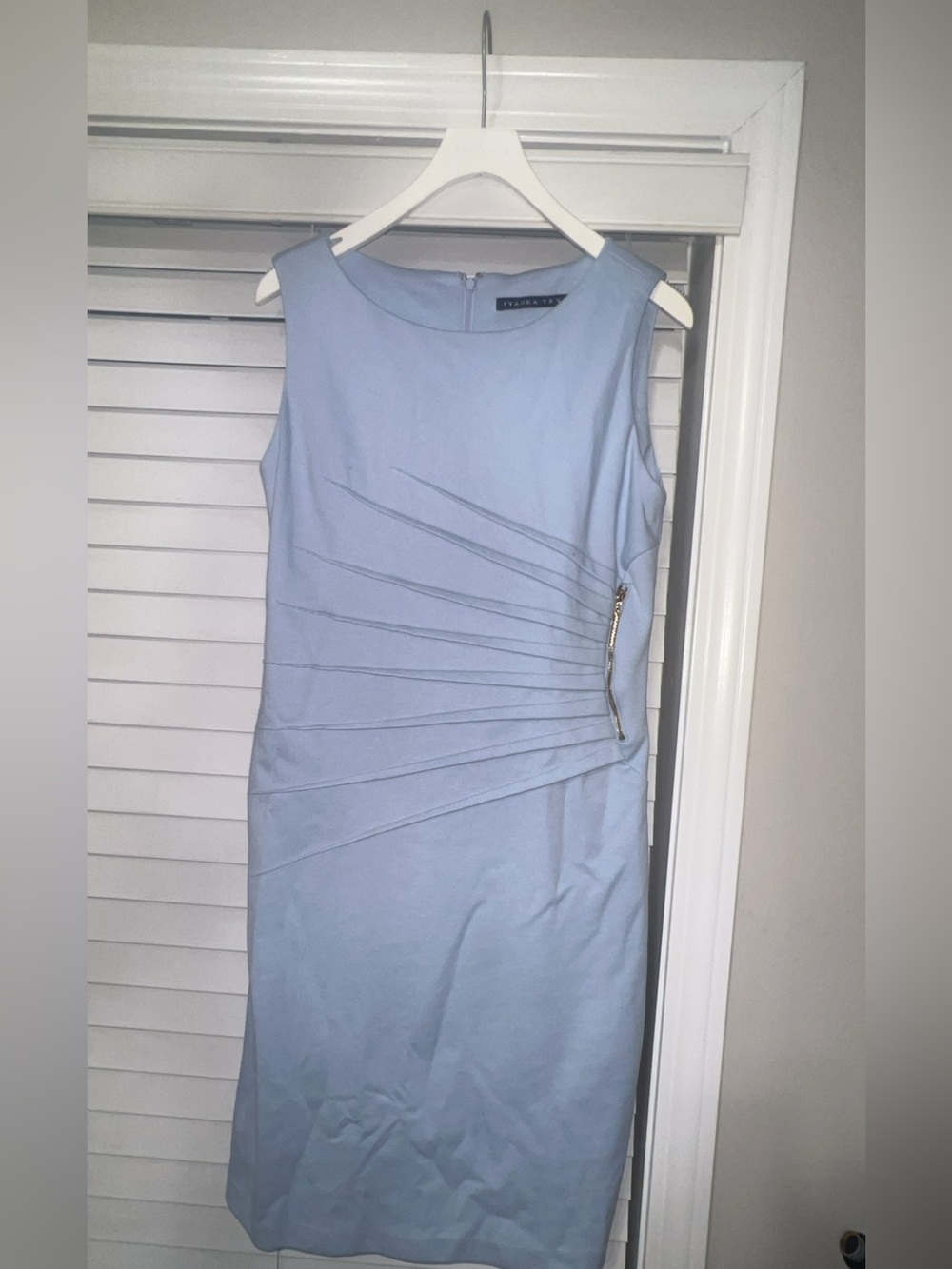 Ivanka Trump Light Blue Sleeveless Sheath Dress